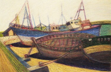 「Antiche muse-Ancien…」というタイトルの描画 Francesco Cagnatoによって, オリジナルのアートワーク, パステル
