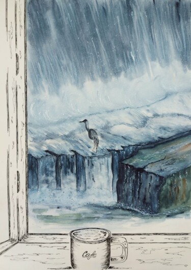 Painting titled "Sustainability" by Olena Yemelianova, Original Artwork, Watercolor
