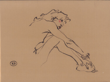 A538 Ambre Dessin intitulée "A538 Ambre" par Etienne Bonnet, Œuvre d'art originale, Conté
