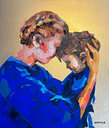 绘画 标题为“Protejam as Crianças” 由Anastasiya Molchanova, 原创艺术品, 丙烯 安装在木质担架架上