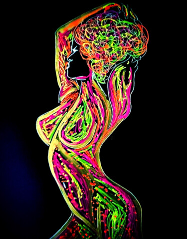 绘画 标题为“Body painting 5” 由Jennifer Jane, 原创艺术品, 丙烯