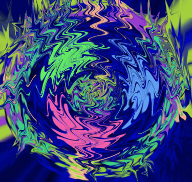 Digital Arts titled "Digital Abstract No…" by Shahriar Aghakhani, Original Artwork, Digital Painting