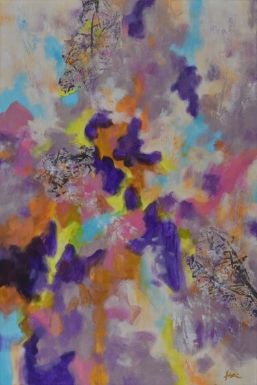 Painting titled "JOY OF TANSCENDENCE…" by Simon Z, Original Artwork, Acrylic Mounted on Wood Stretcher frame