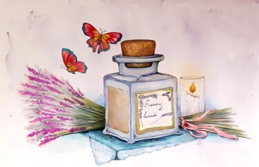 图画 标题为“Essenza di lavanda” 由Daniela La Rovere, 原创艺术品, 孔戴