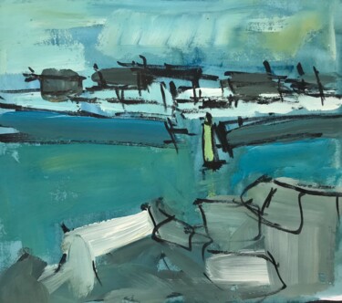 Painting titled "Quiberon 38" by Jean-François Groisy, Original Artwork, Gouache