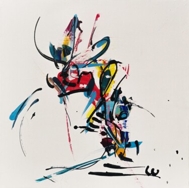 Painting titled "Cassiopeia" by Luc Villard, Original Artwork, Acrylic Mounted on Wood Stretcher frame