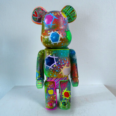 Bearbrick figurine Pop Art 400% Multicolore Originale Unique 雕塑 标题为“Bearbrick figurine…” 由Pvettese, 原创艺术品, 喷漆