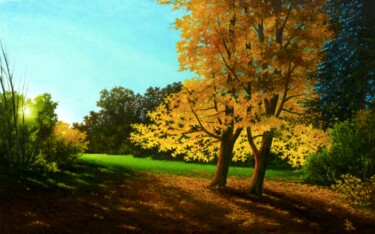 Sunlight 绘画 标题为“Sunlight” 由Oleg Baulin, 原创艺术品, 油 安装在木质担架架上