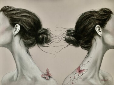 Reflected Emotions Drawing titled "Reflected Emotions" by Maria Romano, Original Artwork, Pastel