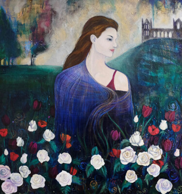 Painting titled "Secret Garden" by Dawn Rodger, Original Artwork, Oil