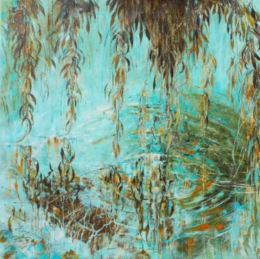 Peinture intitulée "Reflets" par Nadine Pillon, Œuvre d'art originale, Huile Monté sur Châssis en bois