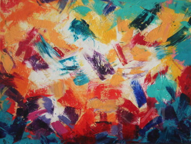Pintura intitulada "AS PALAVRAS FIZERAM…" por Emanuel Aguiar, Obras de arte originais, Acrílico