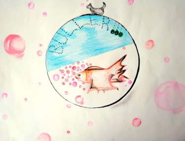 Tekening getiteld "Buller" door Kathia Donaté, Origineel Kunstwerk, Potlood
