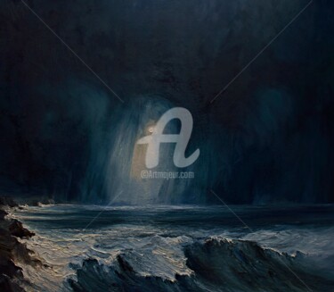 绘画 标题为“Sea 06” 由Justyna Kopania, 原创艺术品, 油 安装在木质担架架上