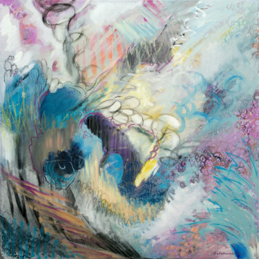 Am See | Original Abstraktes Gemälde, Acryl auf Leinwand 绘画 标题为“Am See | Original A…” 由Uwe Fehrmann, 原创艺术品, 丙烯 安装在木质担架架上