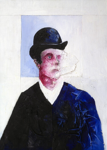 绘画 标题为“Portrait XXIII” 由Clement Scarpi, 原创艺术品, 油 安装在木板上
