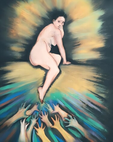 图画 标题为“Sodoma e Gomorra” 由Daniela La Rovere, 原创艺术品, 粉笔