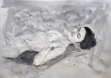 Eva resting 图画 标题为“Eva resting” 由Natalie Levkovska, 原创艺术品, 水粉
