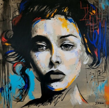 Peinture intitulée "Lou" par Sébastien Klein, Œuvre d'art originale, Acrylique Monté sur Châssis en bois