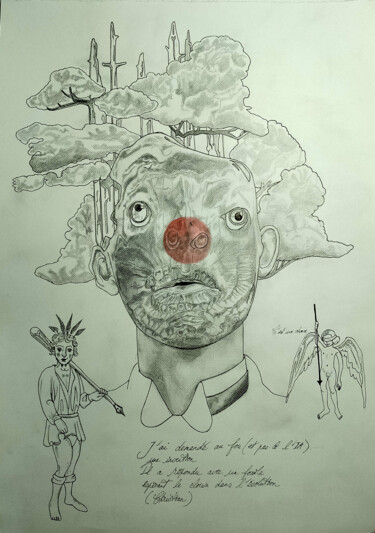 Un fossile espérant le clown dans l'Evolution