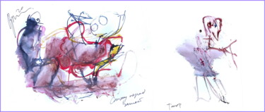 I sit in front of the bowl, I watch the dancer 제목이 "I sit in front of t…"인 디지털 아트 Дима Dima Вильмс Wilms (Рок-Живописец Rock-Painter)로, 원작, 수채화