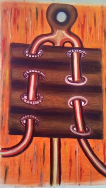 Peinture intitulée "Approches" par Smal, Œuvre d'art originale, Pastel