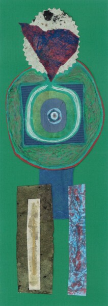 Collages intitulée "Pâmoison du damoise…" par Sabine Maggiani, Œuvre d'art originale, Collages