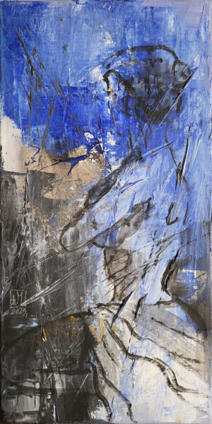 Painting titled "Serie: Nudes. Woman…" by Artem Usá, Original Artwork, Acrylic Mounted on Wood Stretcher frame