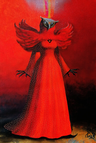 Schilderij getiteld "Red Room of the Red…" door Serge Sunne, Origineel Kunstwerk, Acryl