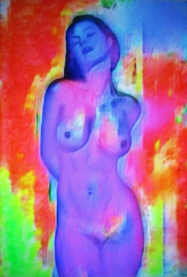 绘画 标题为“"Nude Unfold"” 由Helena Wierzbicki, 原创艺术品, 丙烯