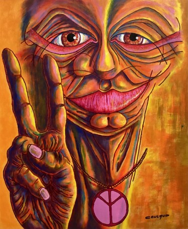 绘画 标题为“PEACE AND LOVE” 由Jean-Luc Coulaud, 原创艺术品, 丙烯