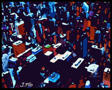 Arte digital titulada "City" por Joseph Pllo, Obra de arte original, Pintura Digital