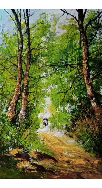The Beautiful Pathway Painting titled "The Beautiful Pathw…" by Malinga Kumarasinghe, Original Artwork, Acrylic Mounted on Wood Stretcher frame