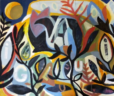 Pittura intitolato "Il tuo nome" da Federico Womb, Opera d'arte originale, Olio