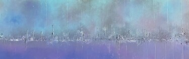 Peinture intitulée "Nuit sur la Marine" par Siga, Œuvre d'art originale, Huile Monté sur Châssis en bois
