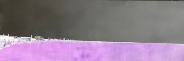 Peinture intitulée "Nuit mauve" par Siga, Œuvre d'art originale, Huile Monté sur Châssis en bois