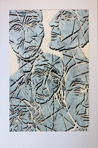 Printmaking titled "Beobachter" by Matthias Trott, Original Artwork, Xylography