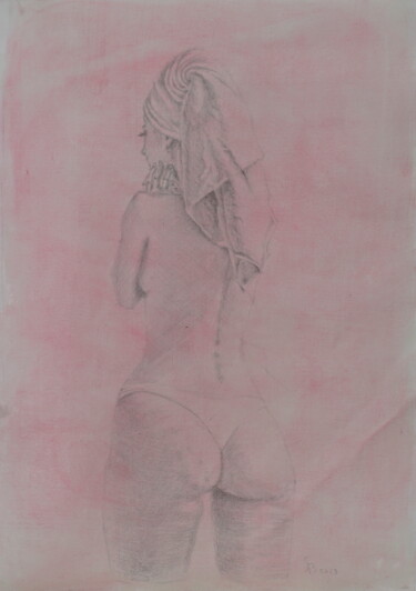 Woman with towel 图画 标题为“Woman with towel” 由Stan Bert Singer, 原创艺术品, Silverpoint
