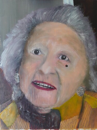 Peinture intitulée "La Mama" par John Des Îles, Œuvre d'art originale, Huile