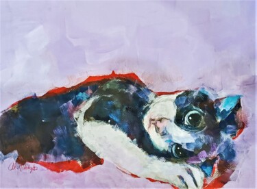 绘画 标题为“Una linda gatita” 由Ana Lorena Moledo, 原创艺术品, 丙烯