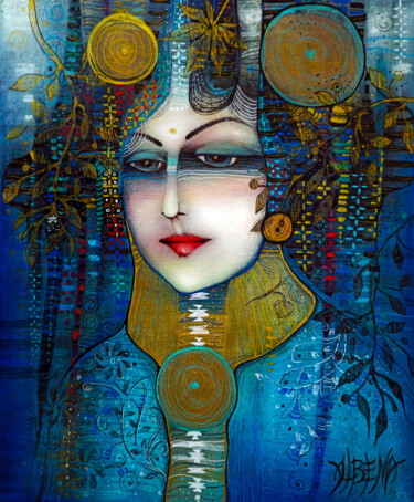 Peinture intitulée "PICASSO LOVED ME 1" par Albena Vatcheva, Œuvre d'art originale, Huile Monté sur Châssis en bois