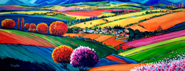 Countryside | Meadows | Fields "Countryside | Meado…" başlıklı Tablo Trayko Popov tarafından, Orijinal sanat, Akrilik