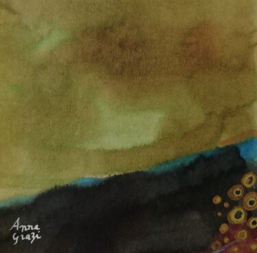 Peinture intitulée "Après l'orage" par Anna Grazi, Œuvre d'art originale, Encre