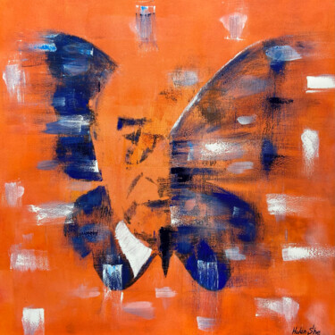 Painting titled "BUTTERFLY MATRIX MAN" by Helen She, Original Artwork, Acrylic