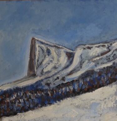 Peinture intitulée "Paysage du Dévoluy" par Nicolas Cavuoto, Œuvre d'art originale, Huile