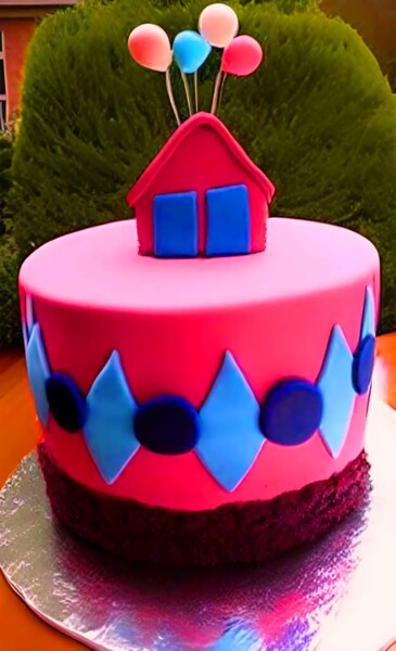 Digital Arts titled "BIRTHDAY CAKES 41" by Mahesh Tolani, Original Artwork, Digital Painting
