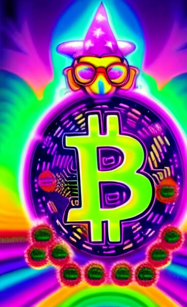 Digital Arts titled "BITCOIN - THE NEW T…" by Mahesh Tolani, Original Artwork, Digital Painting