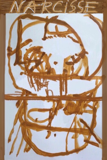 Dessin intitulée "Narcisse" par Olga Richir, Œuvre d'art originale, Acrylique