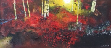 Peinture intitulée "Foret d'automne III" par Lorenz, Œuvre d'art originale, Huile Monté sur Châssis en bois