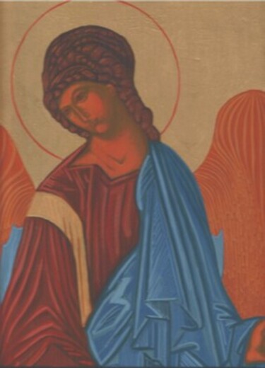 Malarstwo zatytułowany „Archanioł Gabriel” autorstwa Janusz Klas (El Polaco), Oryginalna praca, Olej